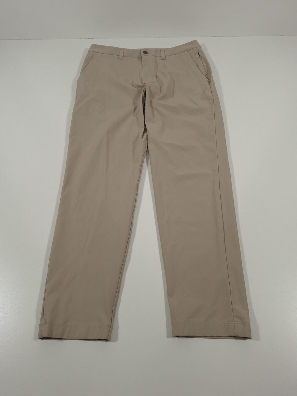Lululemon Commission Pants Men's 31x28 Beige Chino Stretch Travel Golf Casual